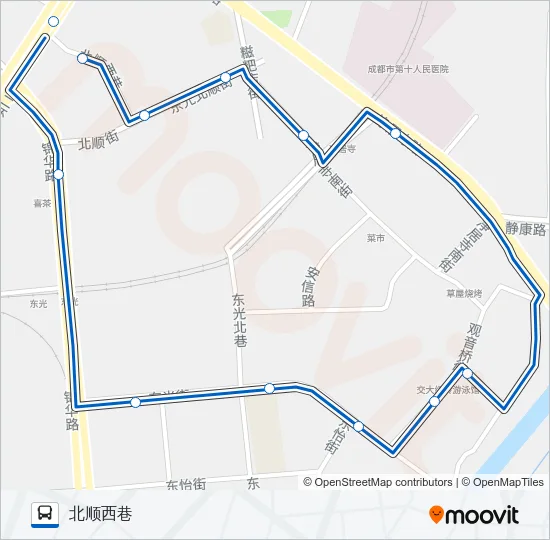 1018路环线 Bus Line Map
