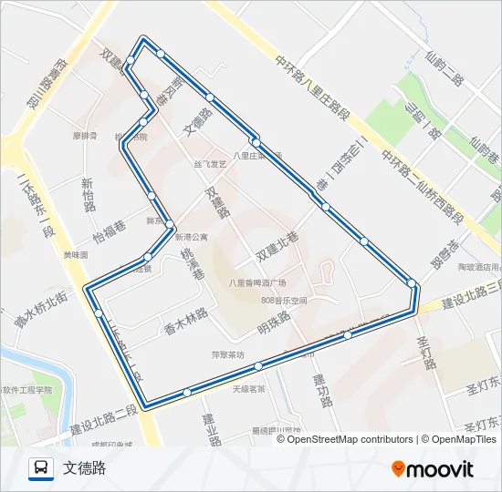 公交1021环线路的线路图
