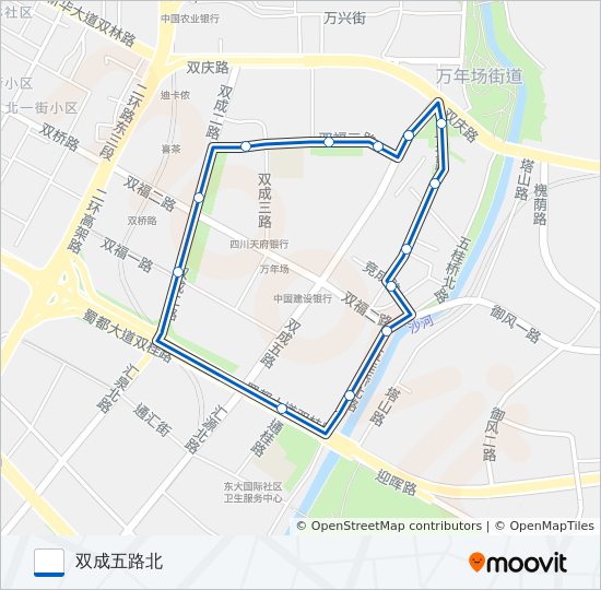 公交1026环线路的线路图