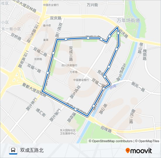 公交1026环线路的线路图