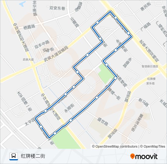 1034路环线 bus Line Map