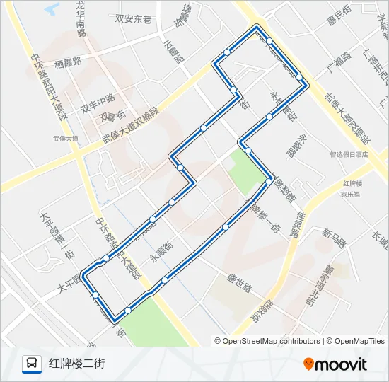 1034路环线 Bus Line Map