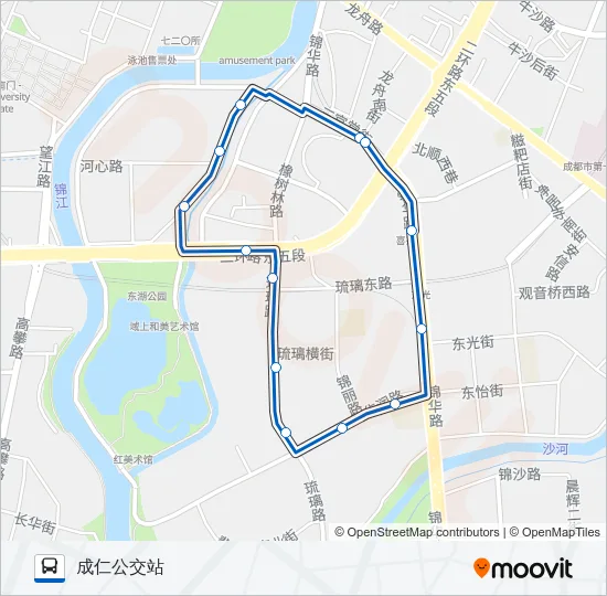 1036路环线 Bus Line Map