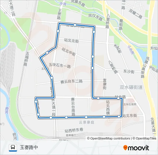 1037路环线 Bus Line Map