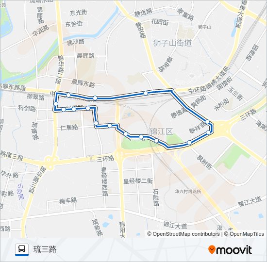 1044路环线 bus Line Map