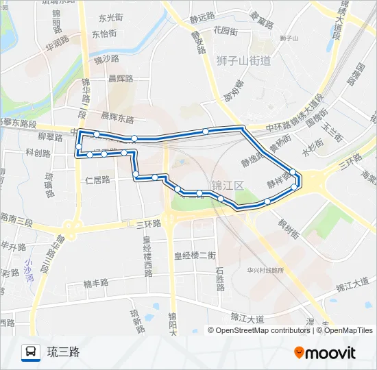 1044路环线 Bus Line Map