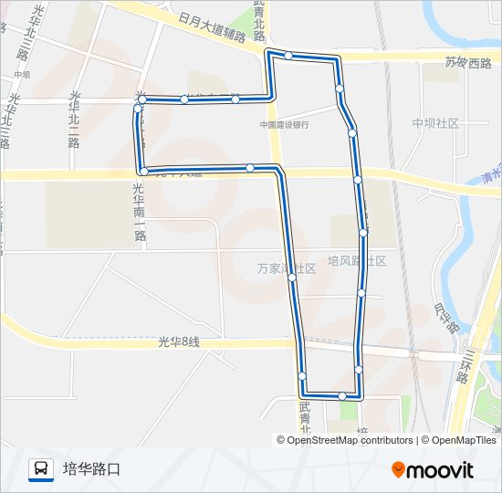 公交1046外环路的线路图