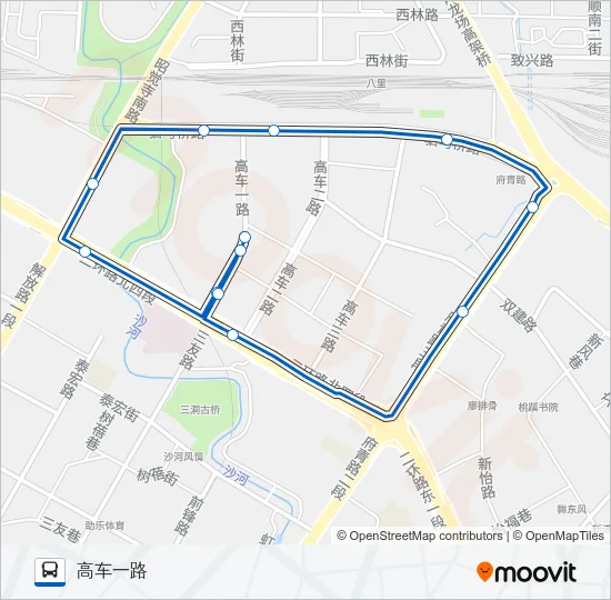 1054路环线 Bus Line Map