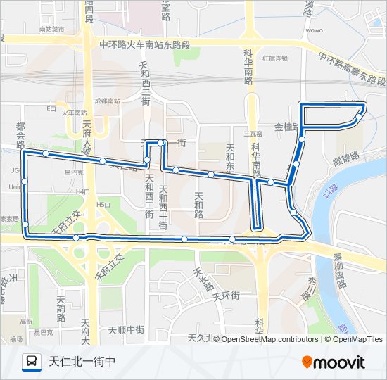 1055路环线 bus Line Map