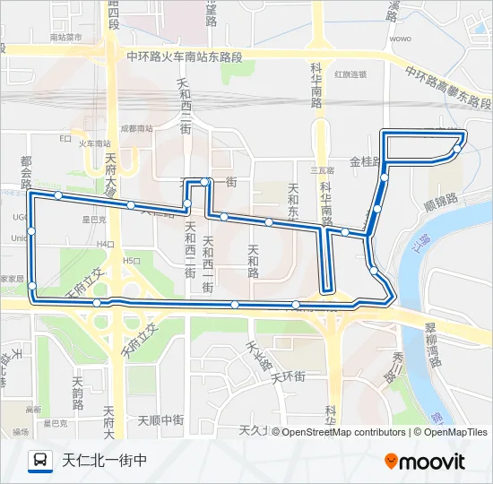 1055路环线 Bus Line Map