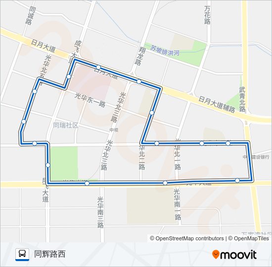 1056路环线 bus Line Map