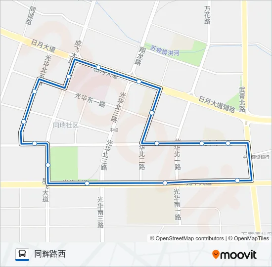 1056路环线 Bus Line Map