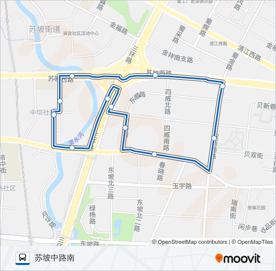 公交1062环线路的线路图