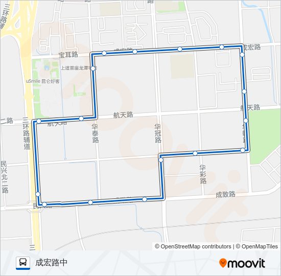 1063路环线 bus Line Map