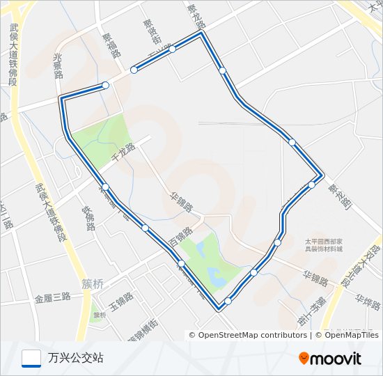 1067路环线 bus Line Map