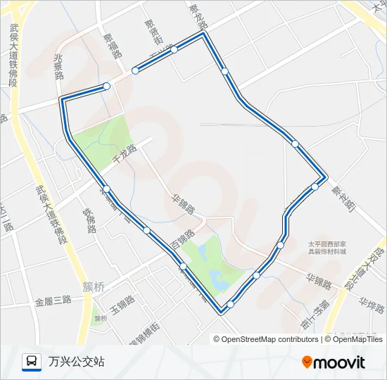 1067路环线 Bus Line Map