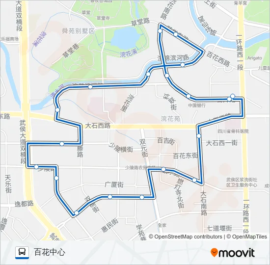 1075路环线 Bus Line Map
