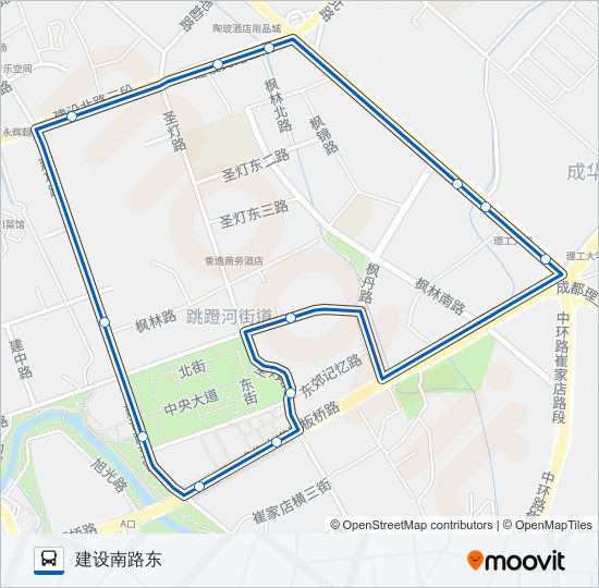 公交1088环线路的线路图