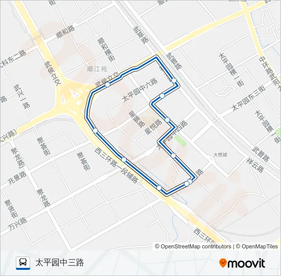 1091路环线 Bus Line Map