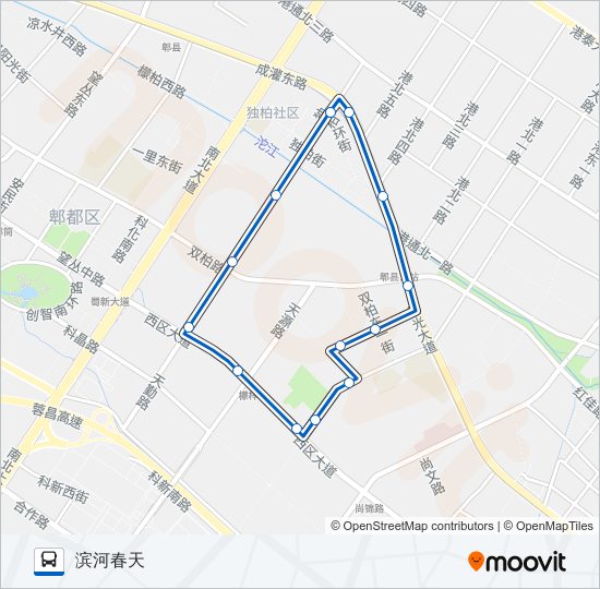 公交1102环线路的线路图