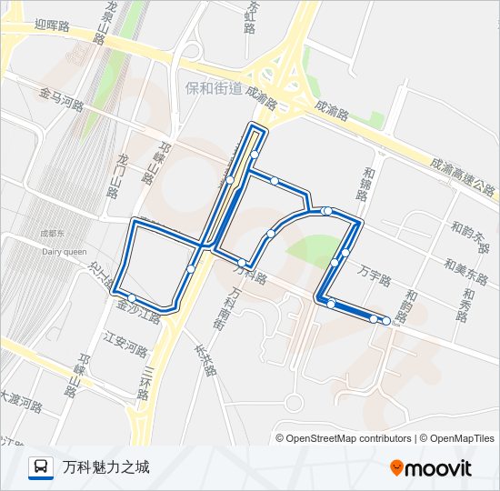 公交1108环线路的线路图