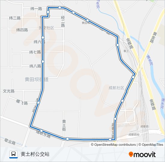 公交1113环线路的线路图