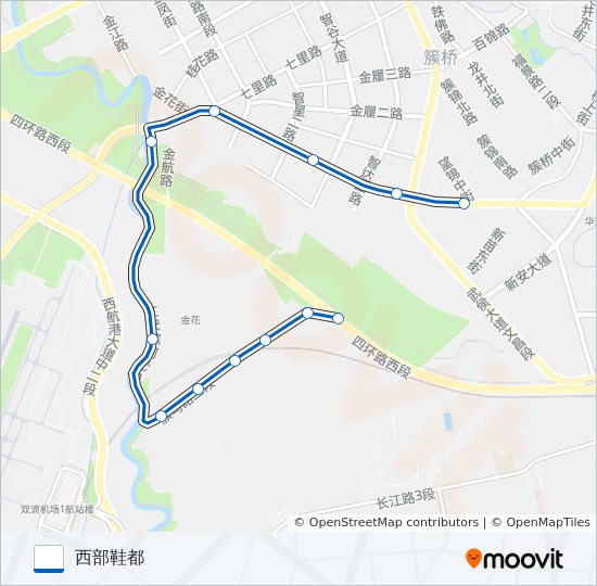 公交151A环线路的线路图