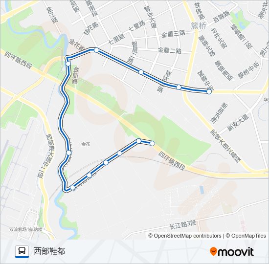 公交151A环线路的线路图