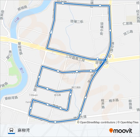 公交152G环线路的线路图