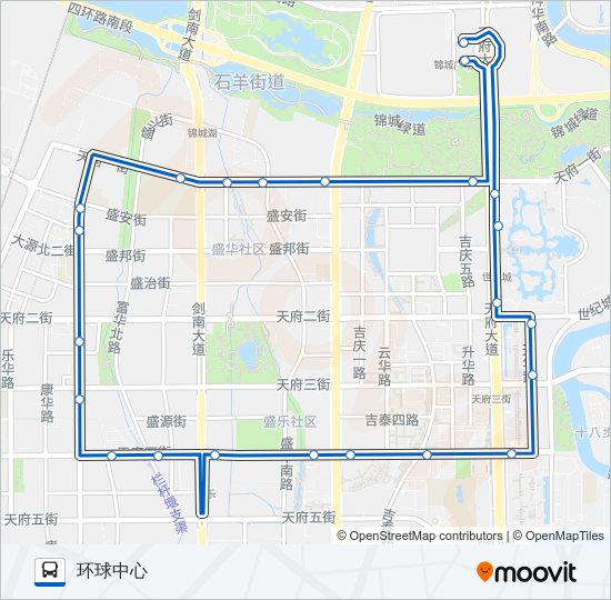 171B路环线 bus Line Map