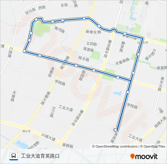 新都11路外环 Bus Line Map