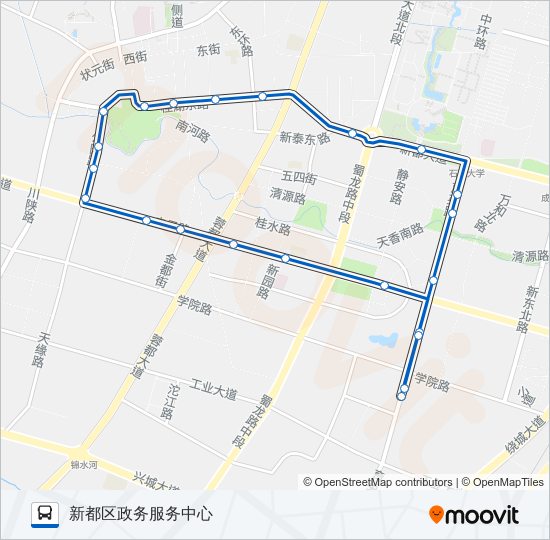 新都11路环线 bus Line Map