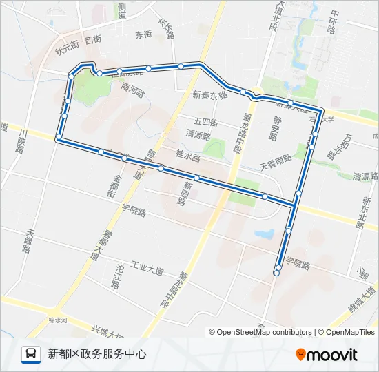 新都11路环线 Bus Line Map