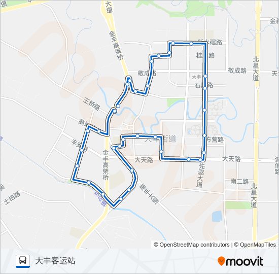 新都D1路内环 bus Line Map