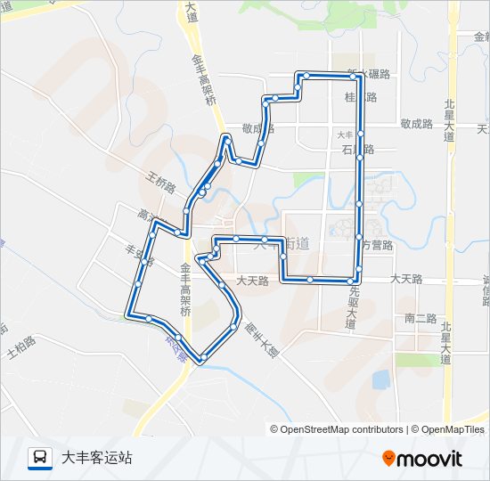 公交新都D1外环路的线路图