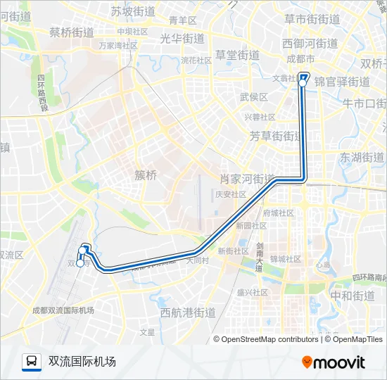 机场专线1号线 Bus Line Map