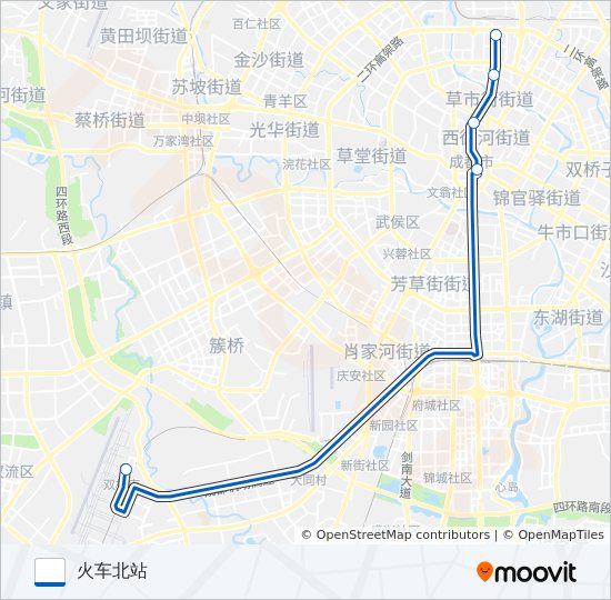 机场专线2号线 bus Line Map