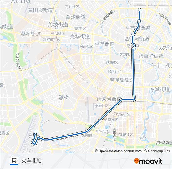 公交机场专2号线路的线路图