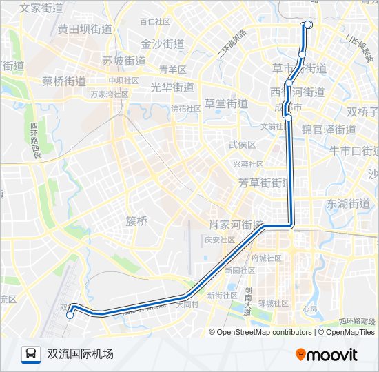 机场专线2号线 bus Line Map