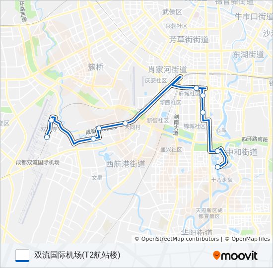 机场专线4号线 bus Line Map