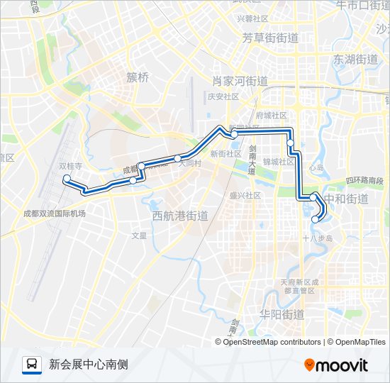 公交机场专4号线路的线路图