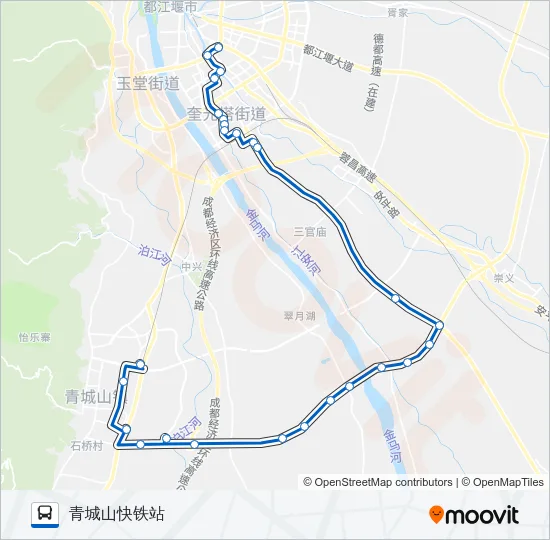 都江堰104路 Bus Line Map