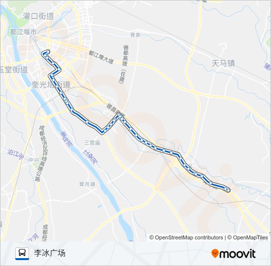 都江堰201路 bus Line Map