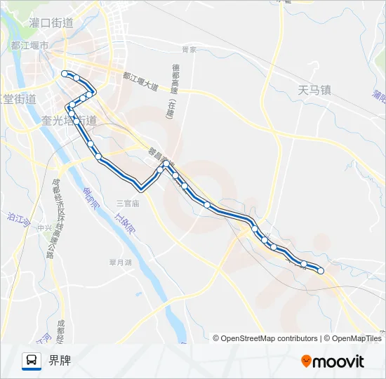 都江堰201路 Bus Line Map