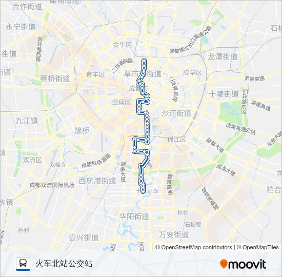 公交298通宵专线路的线路图