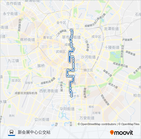 公交298通宵专线路的线路图