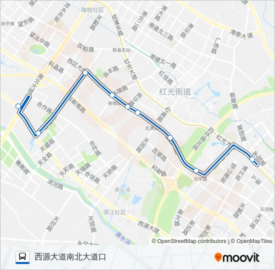 公交324高峰快线路的线路图