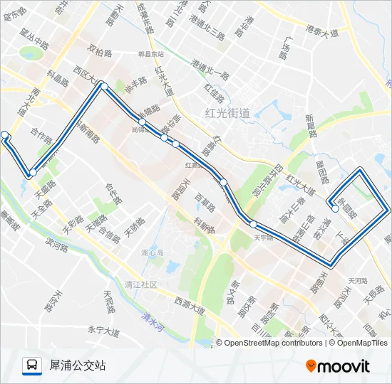 324路高峰快线 Bus Line Map
