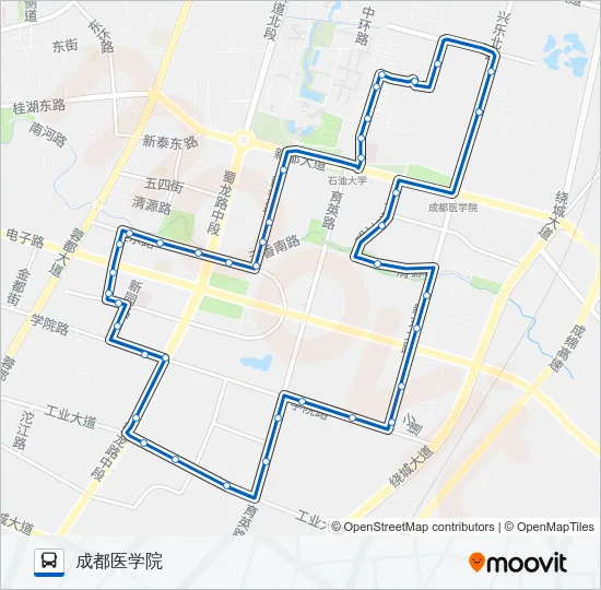 新都K4A路环线 Bus Line Map