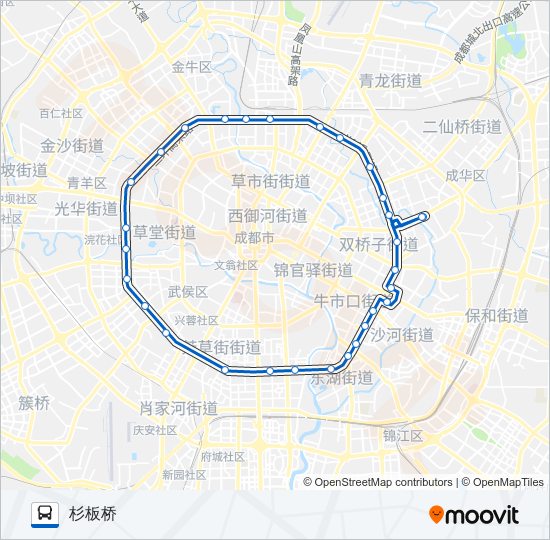 K2环线快速公交线 bus Line Map